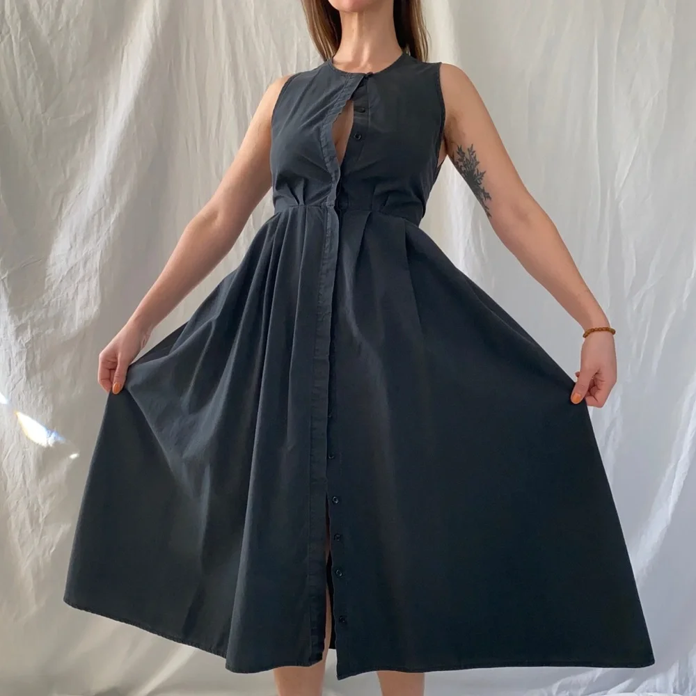 The Edo Dress in ink black by SHAINA MOTE s/s 2015 deadstock - Picture 5 of 8